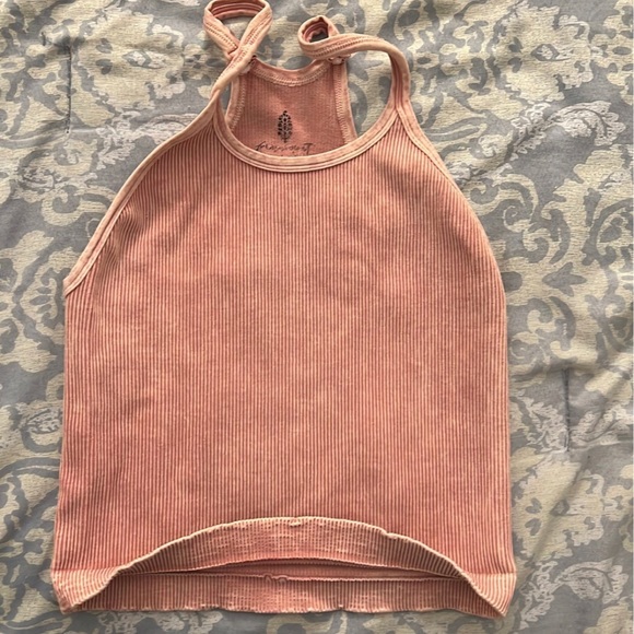 Free People Tops - 🍁SOLD🍁FP  Happiness Runs Long Crop Tank Top Sz. M/L Color: Soft Pink
